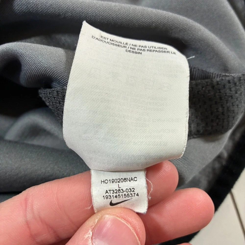 Nike Hoodie Showtime Full Zip Hoodie Large Large Grey Dri-FIT‎ Training Jacket
